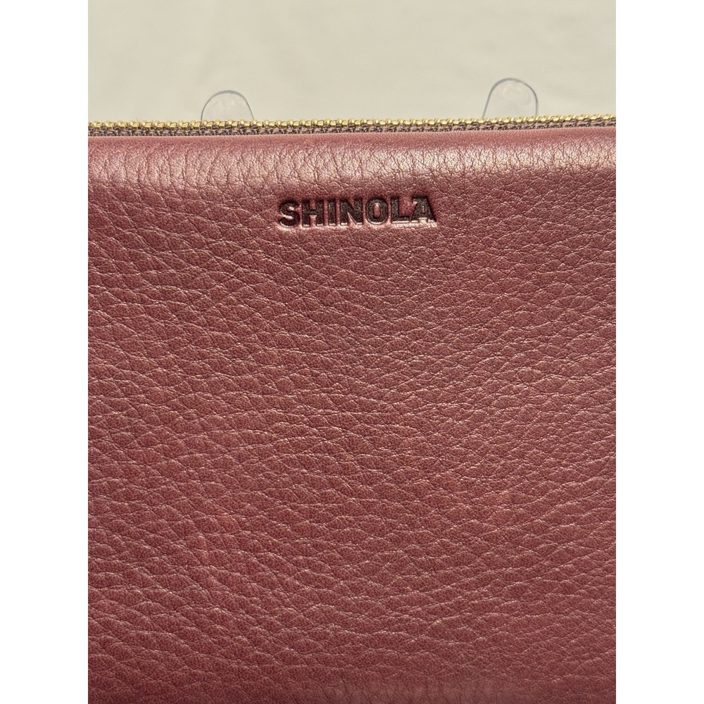Shinola Detroit  Women's Genuine Leather Wallet Color Merlot Made In USA NWOT - Picture 2 of 10